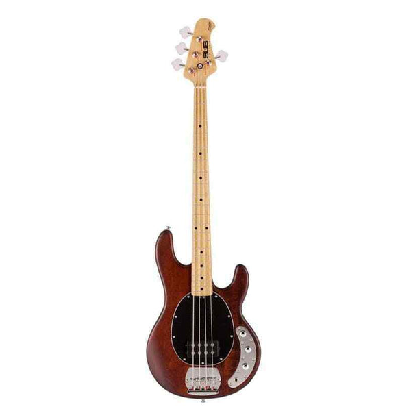 Sterling by Music Man Sub Ray4 Electric Bass Guitar, Walnut Stain, Maple Board.
