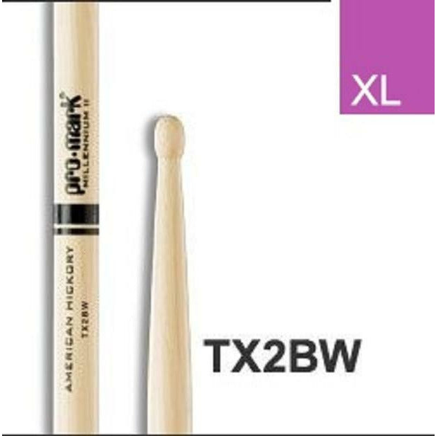 ProMark TX2BW Hickory 2B Wood Tip Drum Sticks