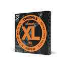 D'Addario ECG23-3D Flat Wound Extra Light Electric Guitar Strings, 3 PACK, 10/48