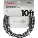 Fender Pro Series Instrument Cable Str/Straight, 10ft Woodland Camo 0990810124