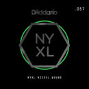 D'Addario NYNW057 NYXL Nickel Wound Electric Guitar Single String, X 2 Strings