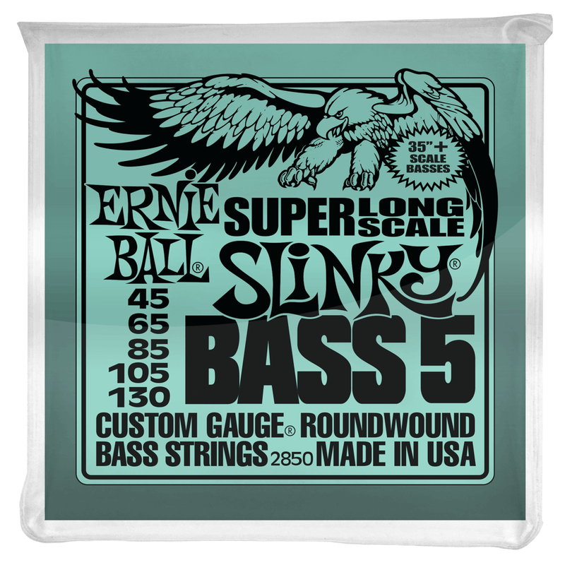 Ernie Ball 2850 5-String Slinky 45-130 Bass Strings Super Long Scale