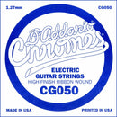 D'Addario CG050 Chrome Flatwound Electric Guitar Single Strings Gauge 050 5 Pack