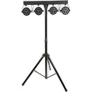 QTX LED Party FX Bar With Stand. 4 x Par Cans. DMX + Remote Control + Bags