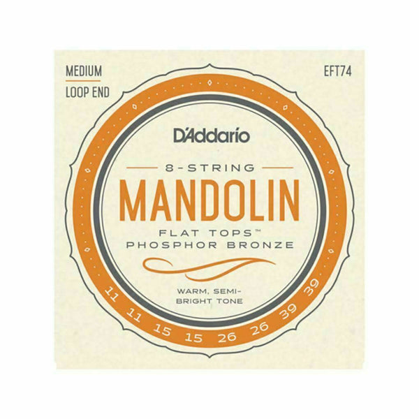 D'Addario Nickel Bronze Acoustic Mandolin Strings, 11.5-41 Medium-Heavy