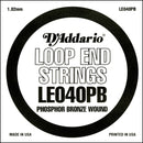 2x Single D'Addario LE040 Phosphor Bronze Loop End Mandolin Strings.(40 Gauge)