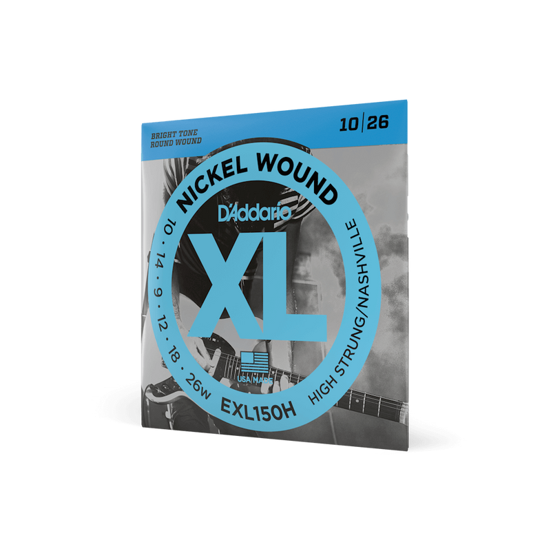 3 x D'Addario EXL150H Nickel Wound, High-Strung/Nashville Tuning,  10-26