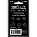 Ernie Ball 'Prodigy' Plectrum Multipack, 2.0mm White, 6 Pack. P/N; P09343