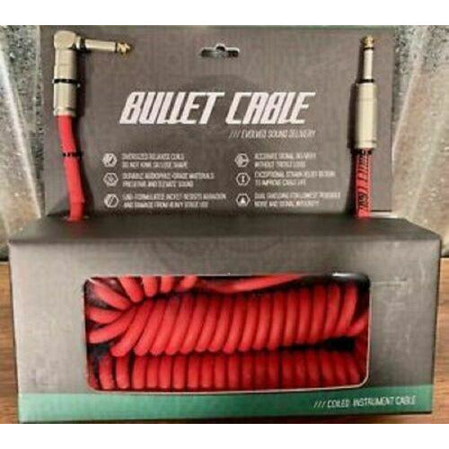 Bullet Cable Vintage-Style Coil Guitar Cable Red 15 ft XUBC15CCRD