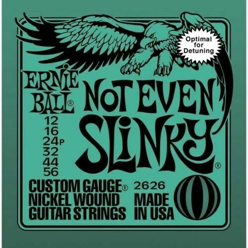 Ernie Ball 'Not Even Slinky' Electric Guitar Strings 12-56 . p/n 2626