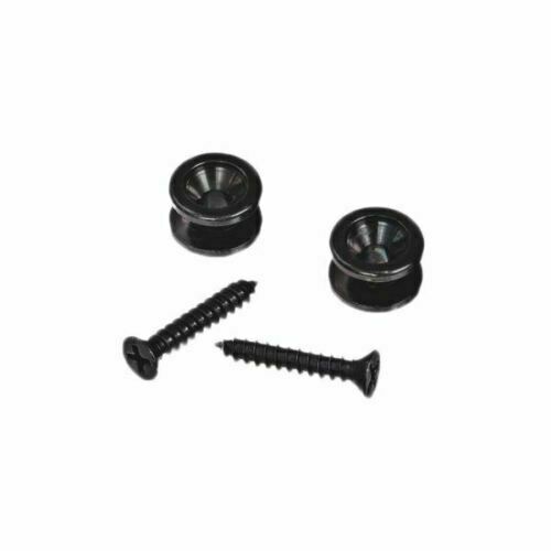 Guitar End Pins D'Addario PWEP102 Metal Guitar Strap Buttons in Black 1 Pair