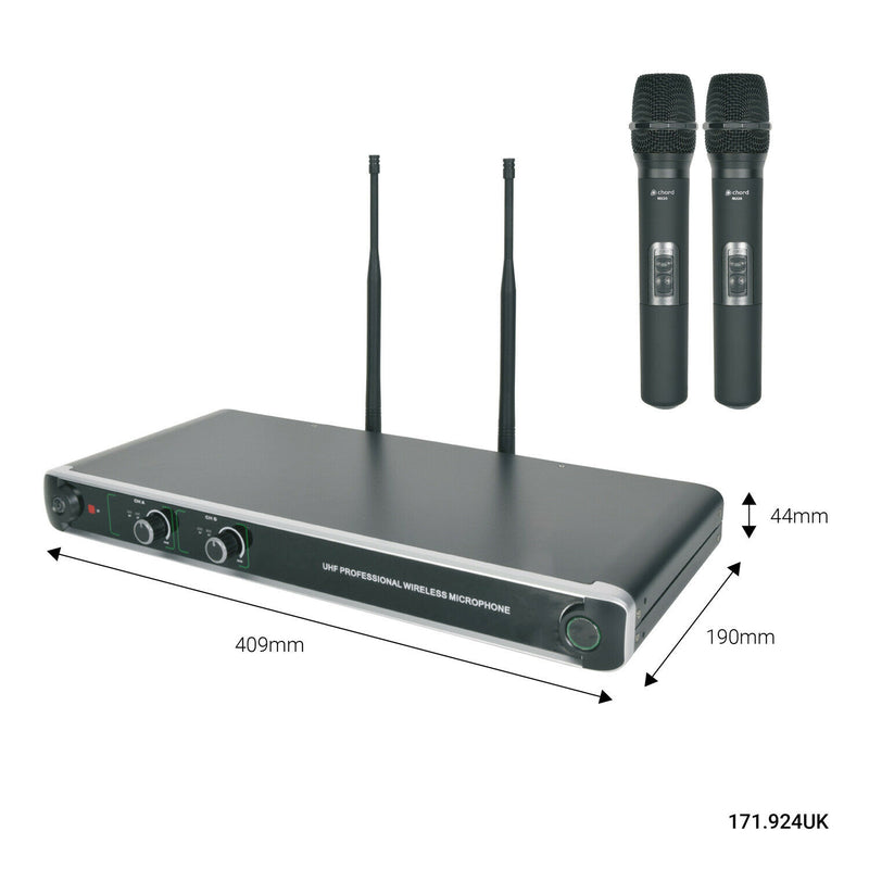 Chord NU20 Dual UHF Wireless Microphone Systems NU20-H