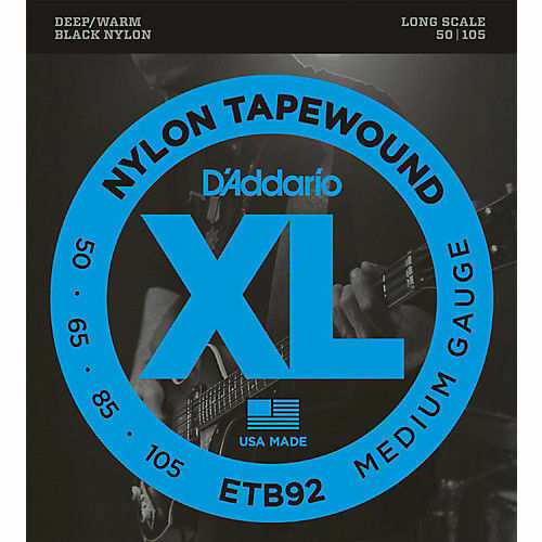 D'Addario ETB92 Nylon Tapewound 4-String Bass strings 50-105