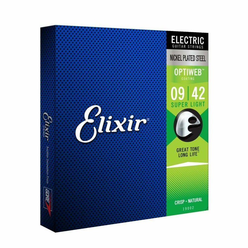 Elixir Electric Optiweb Super Light 9-42 Electric Guitar Strings P/No:- E19002