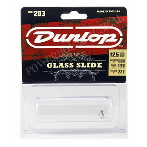 Dunlop Guitar Slide 203 Large Glass.Superbly made item. Fits Ring Size 12.5