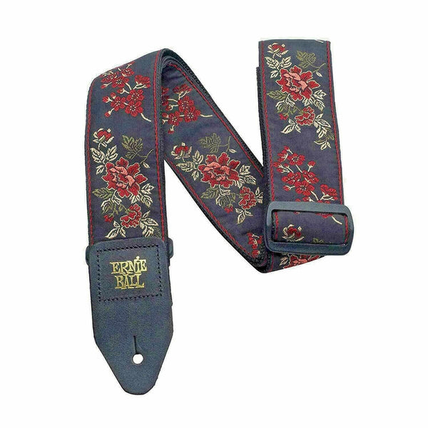 Ernie Ball 'Red Rose' Jacquard Guitar Strap P/N P04142