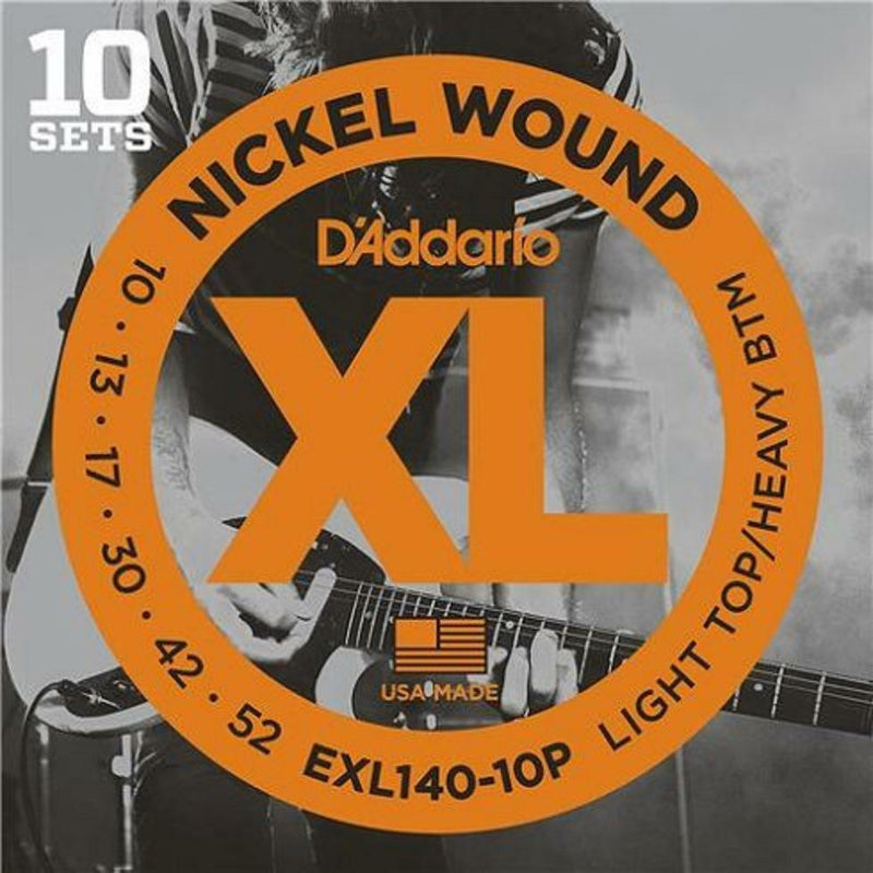 10 Sets D'Addario EXL140 Electric Guitar Strings . EXL140 10P, Pro Pack