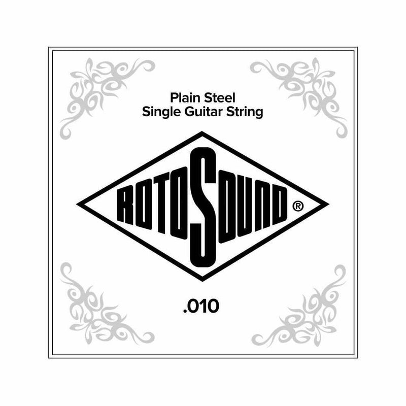Rotosound NP010 Plain Steel Single String Electric / Acoustic Gauge .010 10 Pack