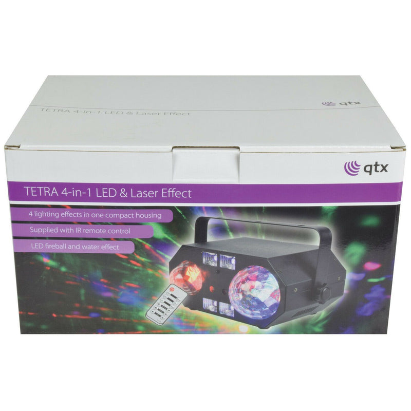 LED Moonflower QTX Tetra  + Ripple + Strobe/UV + Laser Effect Full DMX + Remote