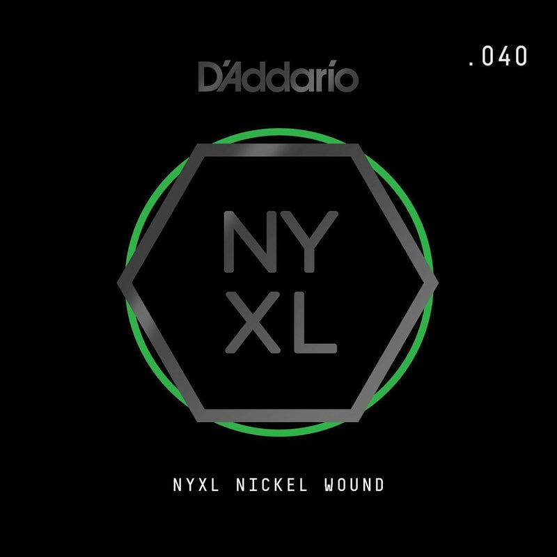 D'Addario NYNW040 NYXL Nickel Wound Electric Guitar Single String, X 2 Strings