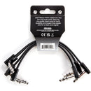 Jim Dunlop MXR Ribbon TRS Patch Cable 6 in|15 cm-3 Pack 1/4-Inch Right Angle (3)