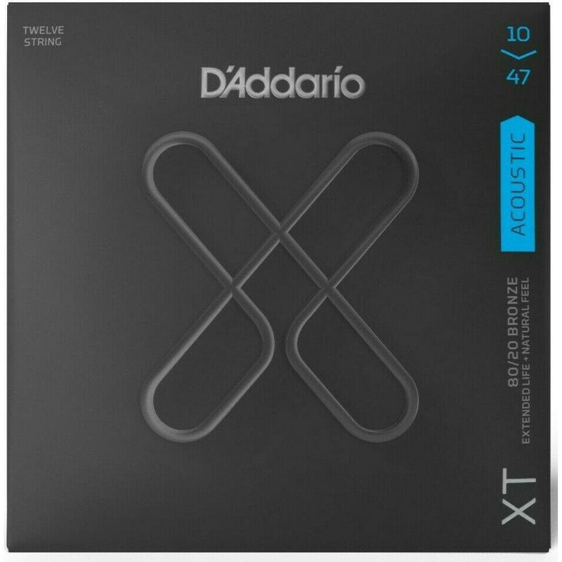 D'Addario XTABR1047-12 String Acoustic Guitar Strings, 80/20 Bronze Light 10-47