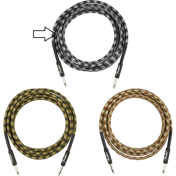 Guitar Cable Fender Pro Series Straight / Straight, 10ft Woodland Camo
