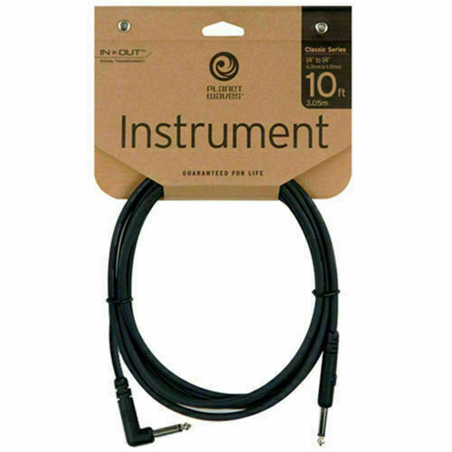 D'Addario PW CGTRA 10 Classic Series Guitar Lead, Straight/Angle Jack/Jack 10ft