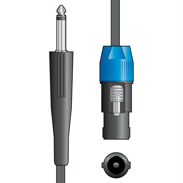Speaker Lead 6.3mm Mono Jack Plug - Speaker Plug