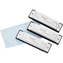 Fender Blues Deluxe Harmonica Key of A C & G Pack of 3, With Case P/N 0990701021