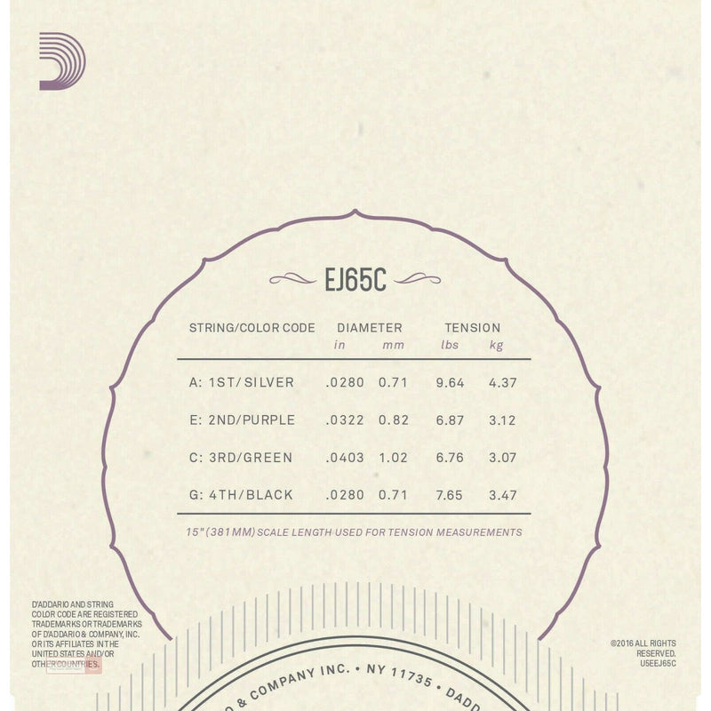 D'Addario EJ88C Nyltech Concert Ukulele Strings