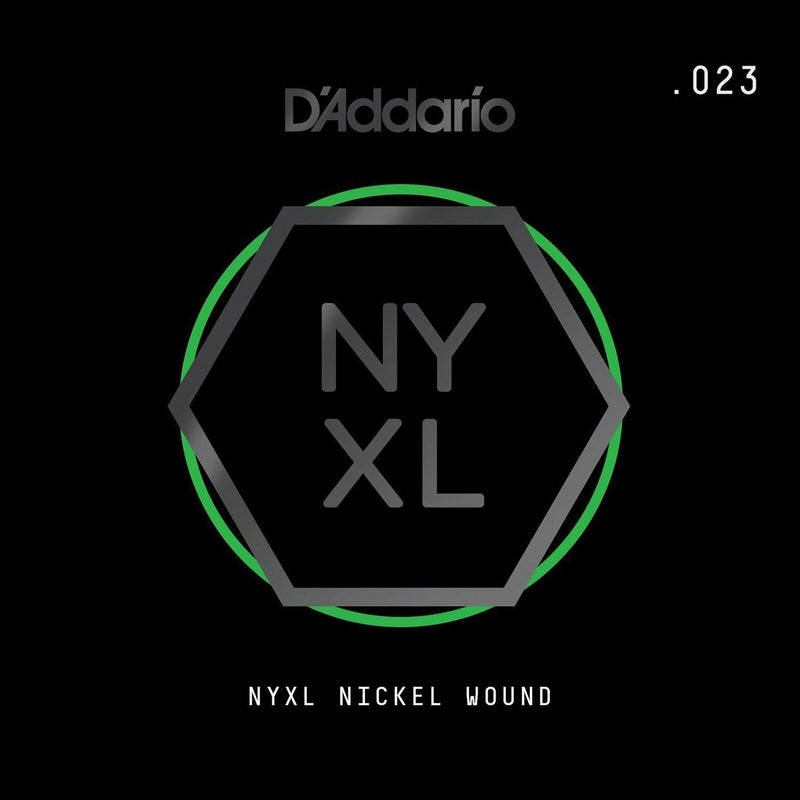 D'Addario NYNW023 NYXL Nickel Wound Electric Guitar Single String, X 2 Strings