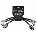 Patch Cable 3 Pack MXR By Dunlop, Right Angled For F/X Pedals  - 3PDCP06