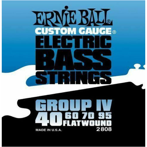 Stainless Steel Flatwound Bass Guitar Strings Ernie Ball 2808  40-95 Group IV