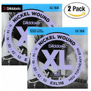 D'Addario EXL116 Two Pack  Nickel Guitar Strings, 11-52 Medium Top/Heavy Bottom