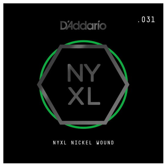 D'Addario NYNW031 NYXL Nickel Wound Electric Guitar Single String, X 2 Strings