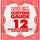 Ernie Ball .012 Custom Gauge Guitar Single Strings Electric or Acoustic Pack 6