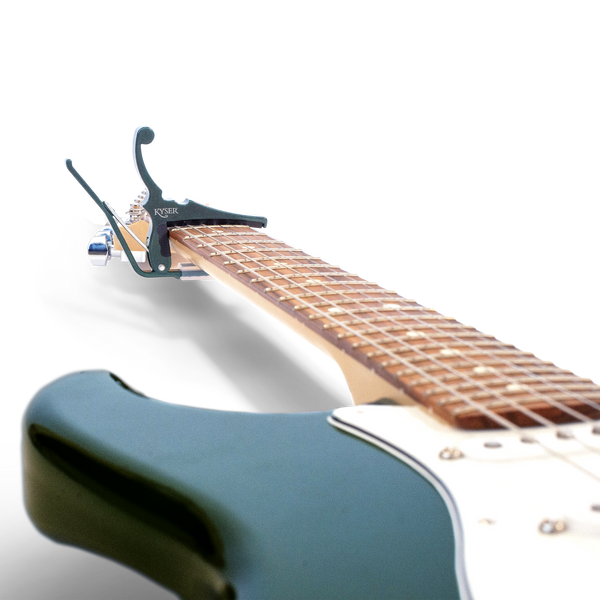 Electric Guitar Capo By Fender/Kyser, 'Quick Change' Sherwood Green KGEFSHGA