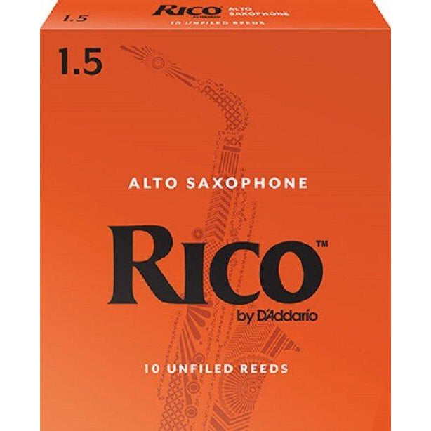 Rico by D'addario Alto Saxophone Reeds Strength 1.5 (Pack Of 10) - RJA1015