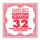 Ernie Ball .32 Nickel Wound Custom Gauge Guitar Single Strings Electric Pack 6