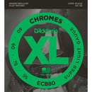 D'Addario ECB80 4-String Flatwound Chromes 40-95 Long Scale Bass Strings