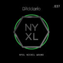 D'Addario NYNW037 NYXL Nickel Wound Electric Guitar Single String, X 2 Strings