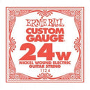 Ernie Ball .24 Nickel Wound Custom Gauge Guitar Single Strings Electric Pack 6