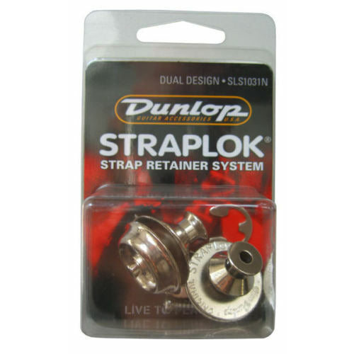 Strap Locks, Jim Dunlop Nickel Dual Design, Professional Quality. JD-SLS1031N