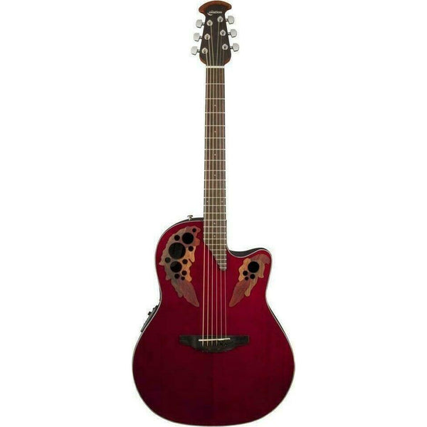 Ovation Celebrity Elite CE44-RR 6-String Electro Acoustic Guitar Ruby Red