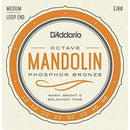 D'Addario EJ80 Phospher Bronze Octave Mandolin Strings. 8 String, Loop End Set.