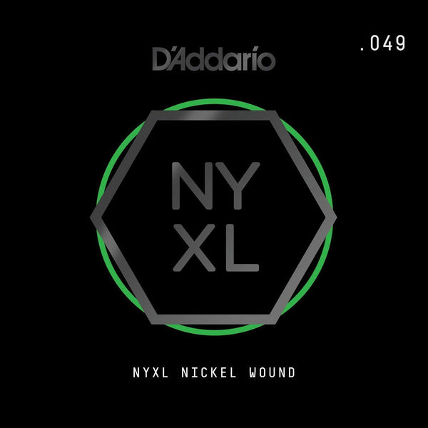 D'Addario NYNW049 NYXL Nickel Wound Electric Guitar Single String, X 2 Strings