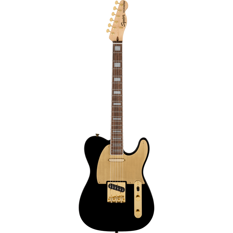 Squier 40th Anniversary Telecaster, Gold Edition, Black Finish P/N: 0379400506