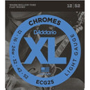 3 x Packs D'Addario ECG25 Flat Wound Chromes,  Light Electric Strings 12-52