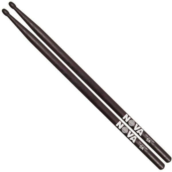 Drum Sticks By Vic Firth 'Nova'  VF-N5AB Black 5A Wood Tip 1PAIR